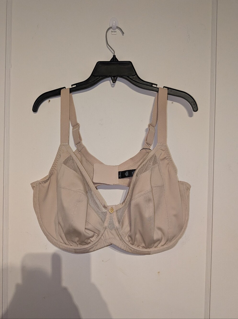 44G Unpadded Under Wire Bra In champagne. Full Coverage